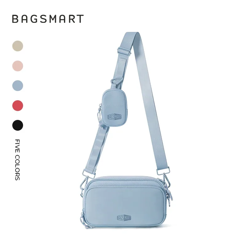 bagsmart sac à bandoulière pour femme sac à bandoulière décontracté d'entraînement portefeuilles mains libres sac de ceinture grande capacité sacs banane d'extérieur pour hommes