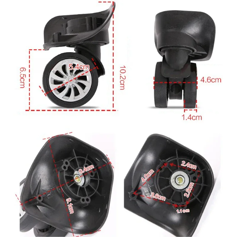 roues pivotantes universelles à 360 degrés pour valise, 4 pièces, outils pour chariot à roulettes, accessoires pour la maison