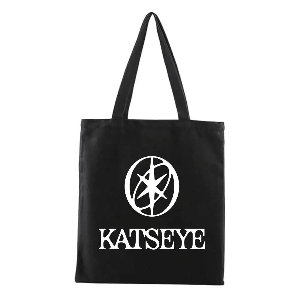 sac fourre-tout en toile imprimé kpop katseye, sac à main décontracté pour étudiantes, sac à bandoulière avec fermeture éclair