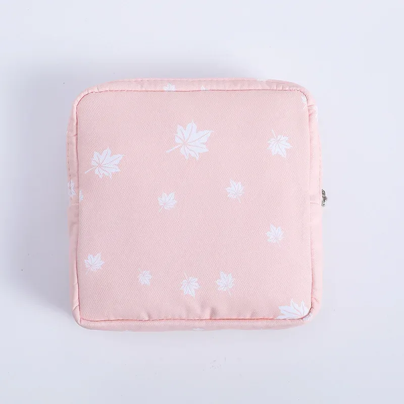 trousse polyester fleurs roses voyage cosmétiques maquillage femmes format carré motif cactus gris ours marbré