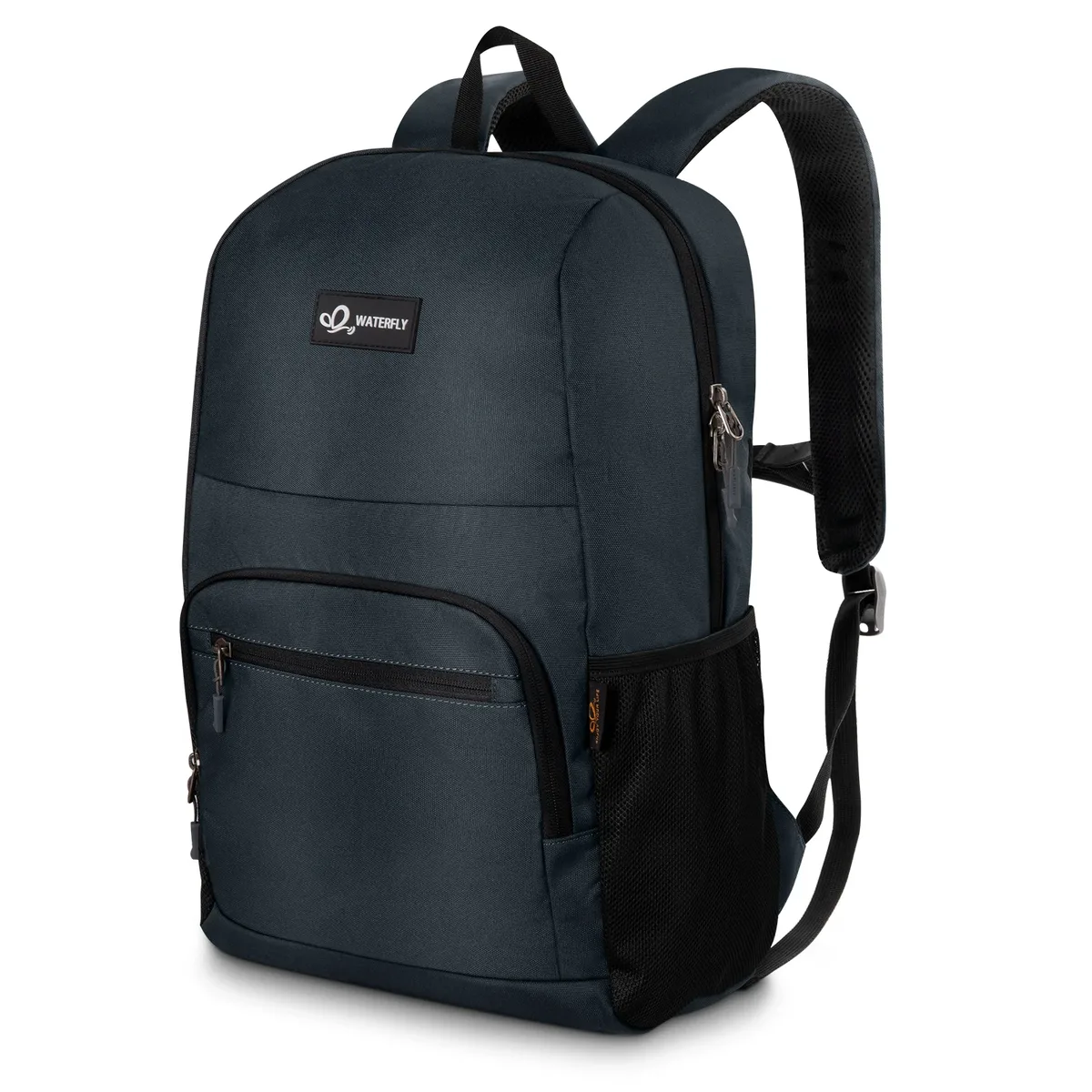 sac dos nylon beige polyester intérieur informatique sangle respirante poche latérale fermeture éclair usage voyage sport randonnée