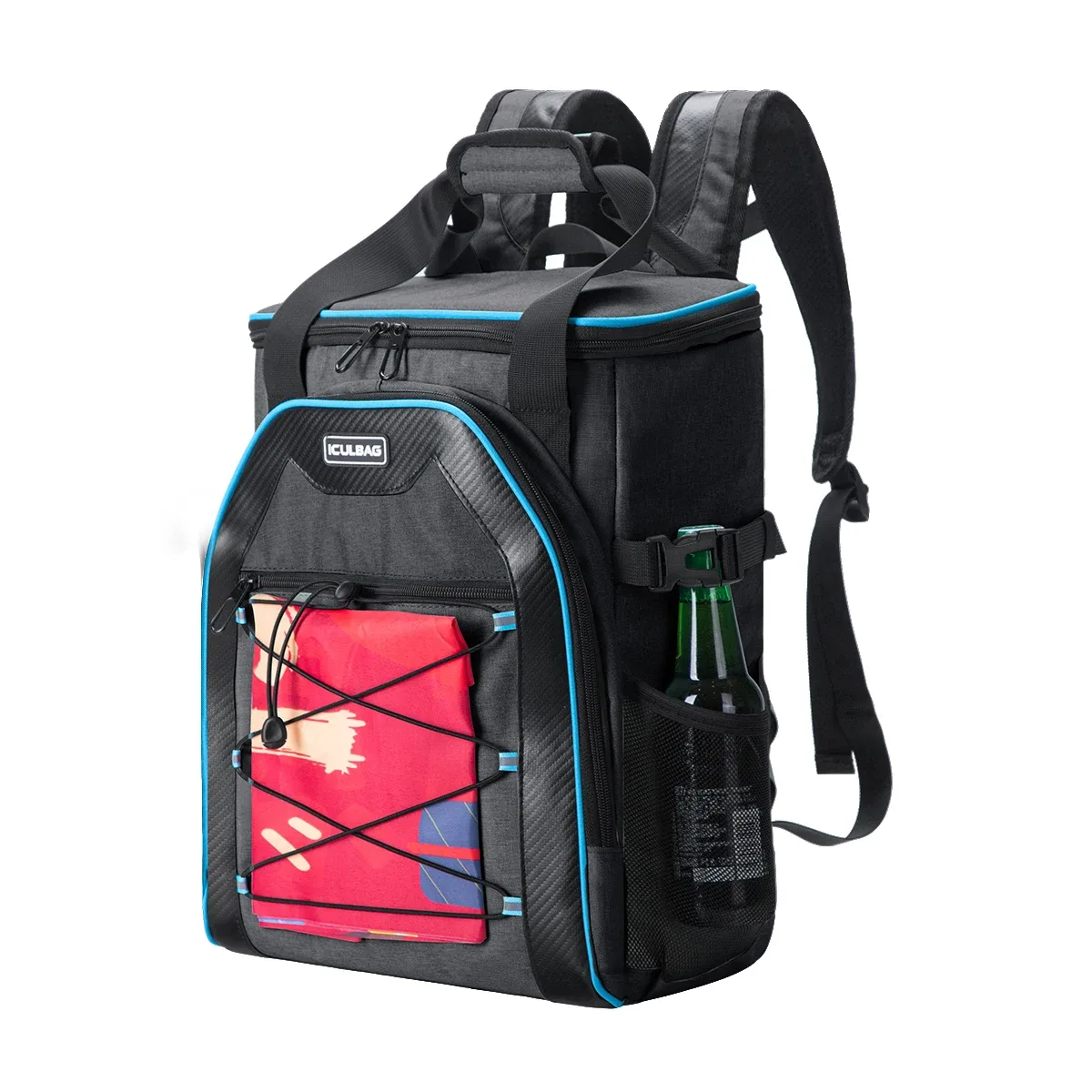 sac à dos isotherme iculbag pour hommes et femmes, capacité 20 canettes, étanche, idéal pour la plage, les voyages, le camping et la randonnée