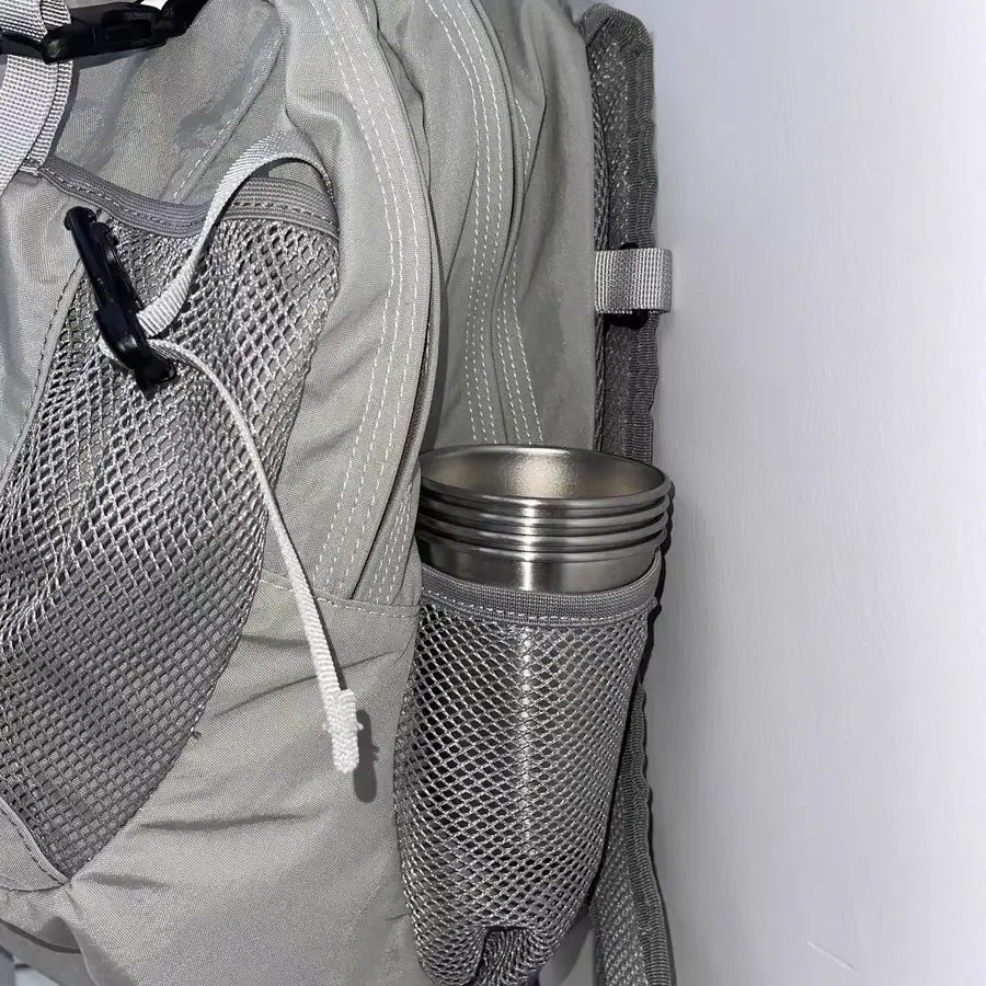 sac à dos en nylon gris coréen y2k pour femmes, sacs à dos de randonnée en plein air légers, sac de cyclisme unisexe, sacs d'école à la mode, haute capacité