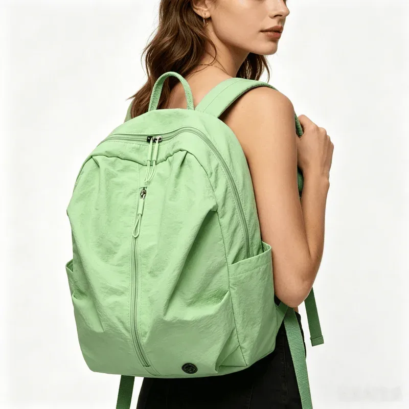 sac à dos en nylon pour femmes, grande capacité, léger, imperméable, sac à dos décontracté de style coréen pour les voyages, l'école, la randonnée, les sports de plein air
