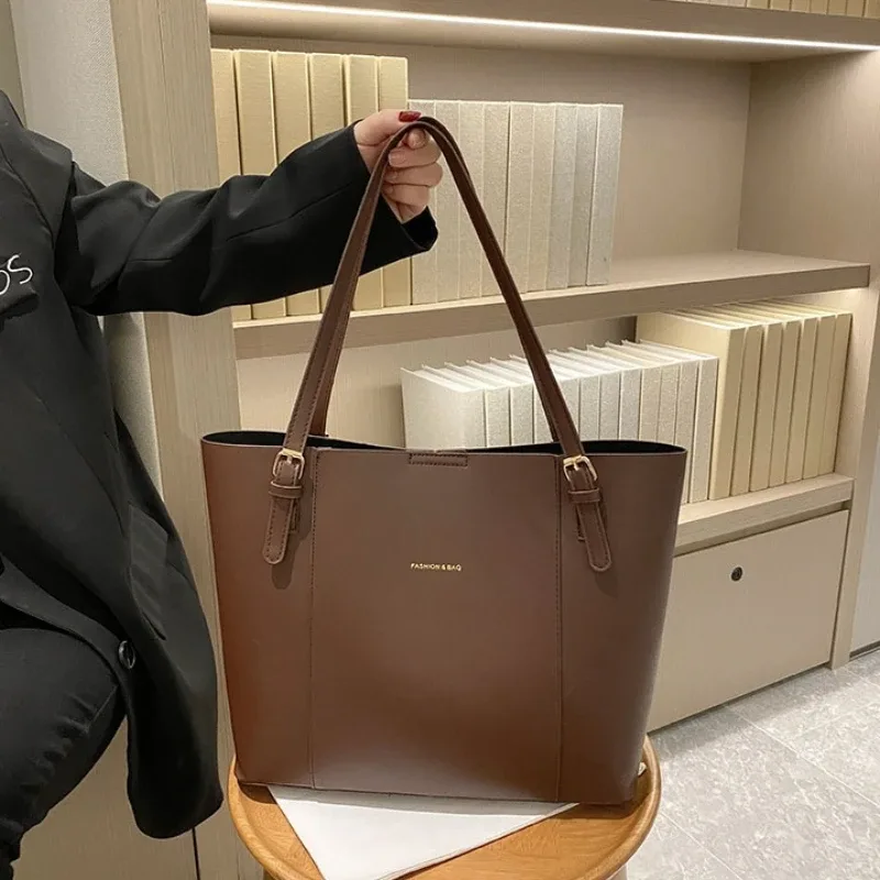 sac fourre-tout minimaliste avec pochette intérieure amovible, quincaire dorée, grande capacité, sac à bandoulière pour femme, sac à main pour le travail et les trajets quotidiens