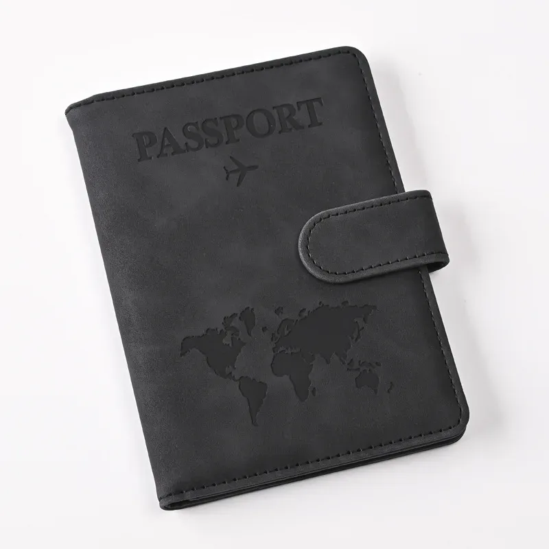 couvertures de passeport pour femmes et hommes, porte-passeport avec lettres imprimées, clips pour billets de vol, porte-carte de crédit bancaire, organisateur de voyage pour passeport