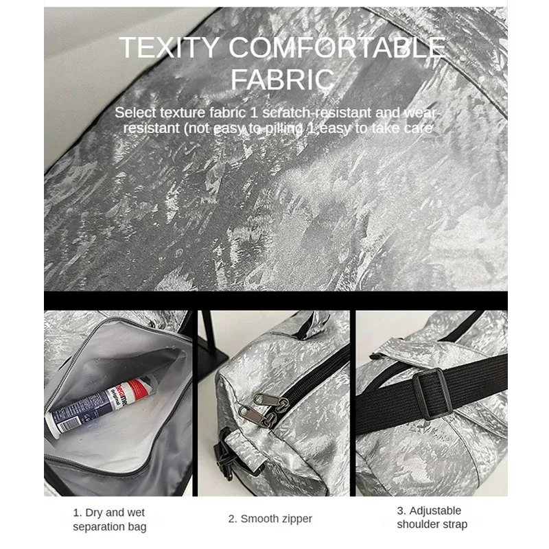 sac de voyage personnalisé avec logo imprimé, sac de sport avec séparation sèche et humide, sac de danse de yoga, impression de photos, nom du sac de fitness