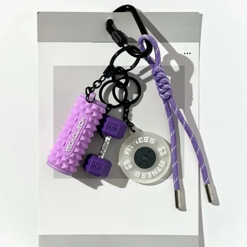 porte-clés de fitness pour amoureux de la salle de sport, cadeau pour passionné de fitness, haltère, sac de fitness, breloques pour sac à dos