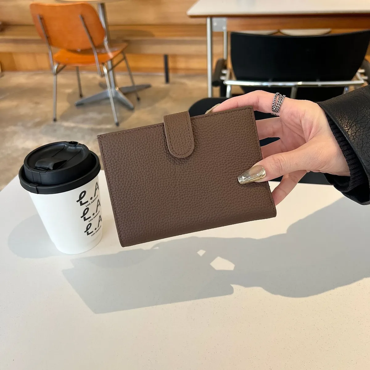 porte-passeport ultra-fin en cuir véritable avec nom personnalisé, nouveau porte-carte multifonctionnel, porte-billets, sac de rangement