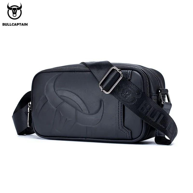 bullcaptain marque hommes bandoulière sacs à bandoulière de haute qualité mode hommes bages homme d'affaires sac de messager en cuir véritable sac