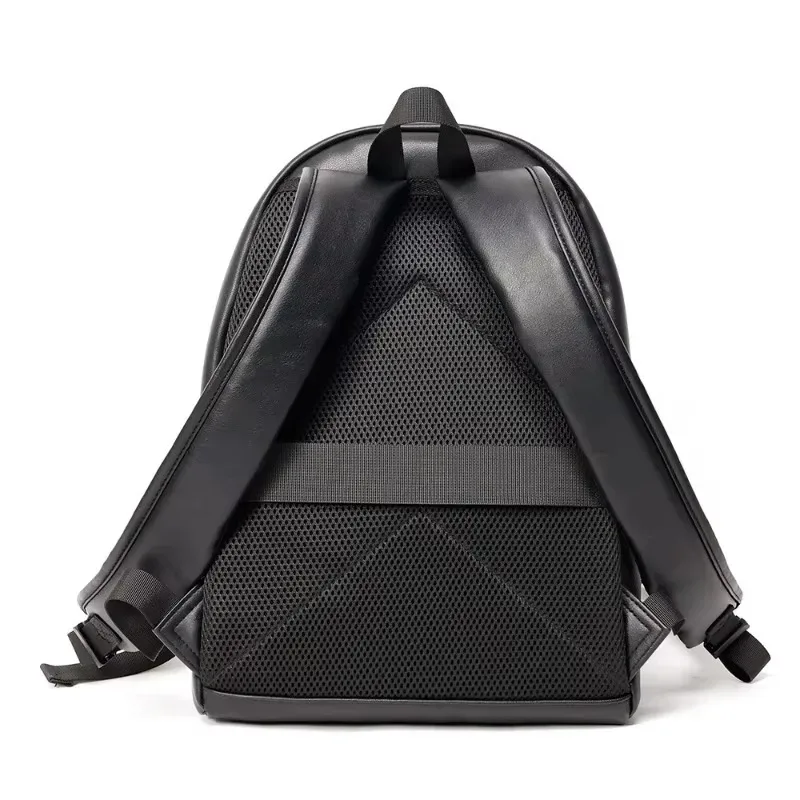 nouveau sac à dos décontracté pour hommes, sac à dos de voyage rayé à la mode, grande capacité, sac pour ordinateur portable, sac à dos en cuir pu souple, sacs d'école pour étudiants