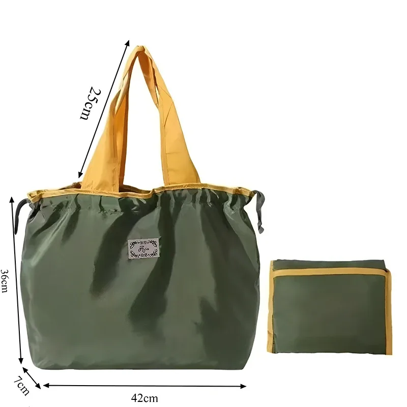 sac à bandoulière pliable tendance, imperméable, grande capacité, sac de rangement pour le shopping, écologique, portable pour un usage quotidien