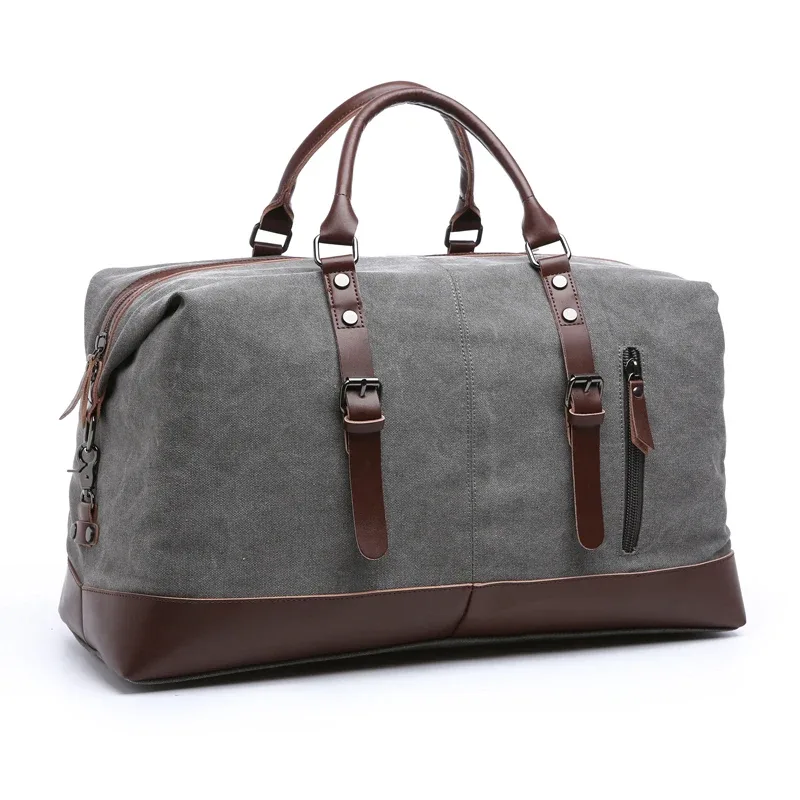 sacs de voyage en toile et cuir pour hommes, bagages à main, sacs de sport, fourre-tout de voyage, grand sac de week-end, sac de nuit, original