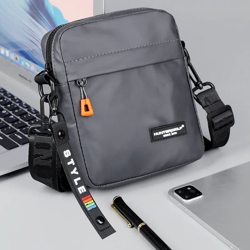 mini sac à bandoulière simple pour hommes, sac latéral pour téléphone, sac à bandoulière décontracté étanche en cuir pu, petits sacs à bandoulière d'affaires