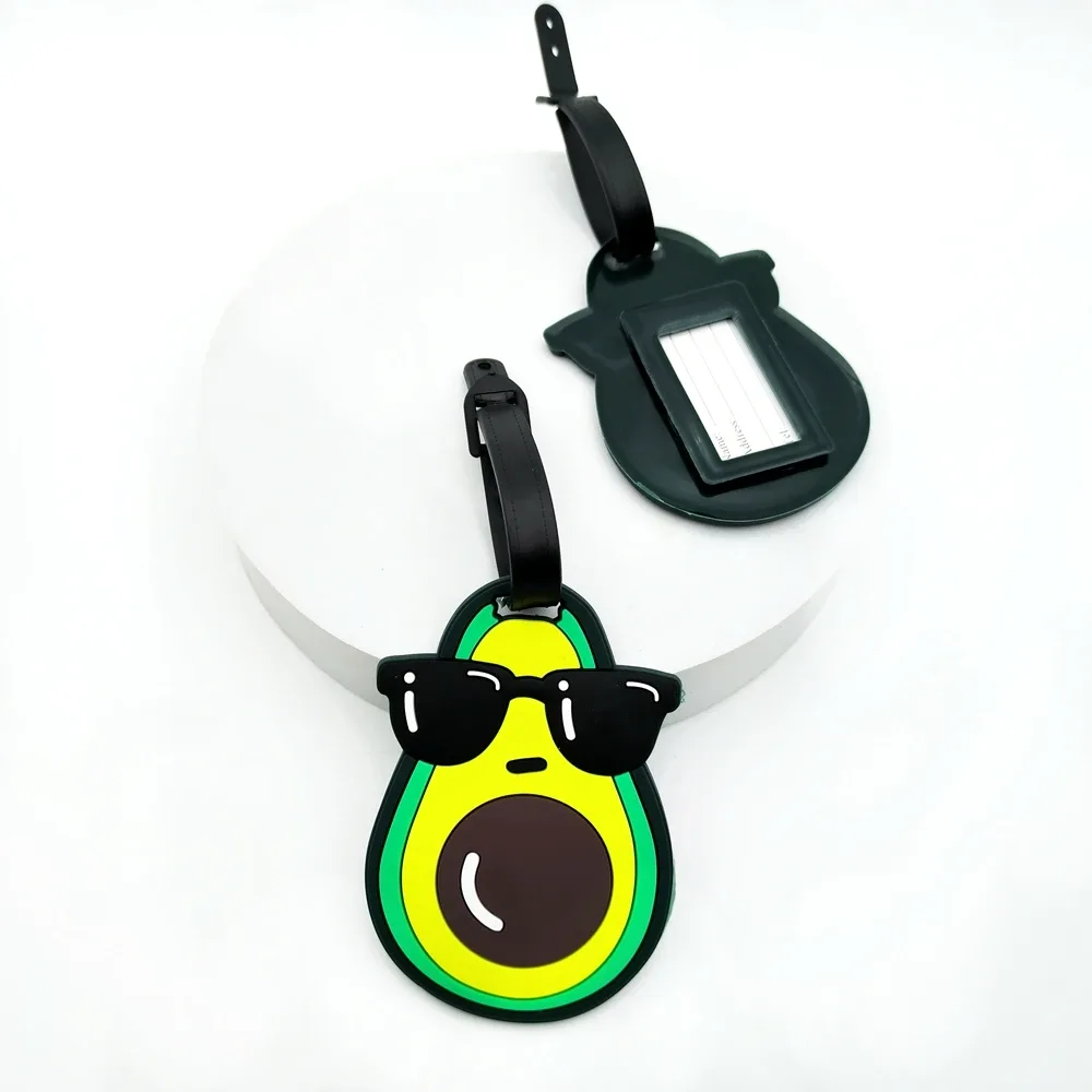 étiquette de bagage style banane, fruits mignons, avocat, pendentif, prévention des pertes d'aéroport, étiquette d'identification essentielle pour les voyages et les affaires, 1 pièce/2 pièces