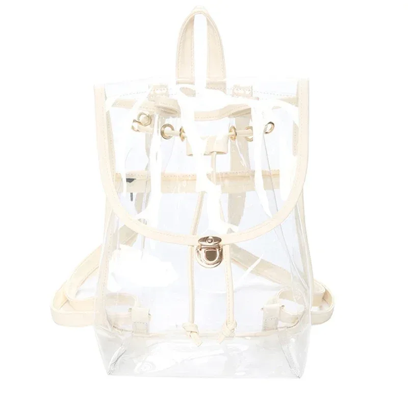 sac à dos transparent en pvc pour femmes, sacoches, à l'école, initié