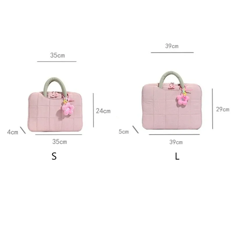 housse d'ordinateur portable matelassée 14/16 pouces, sacoche de transport pour ordinateur portable, étui pour ordinateur portable, sac à main portable pour femme