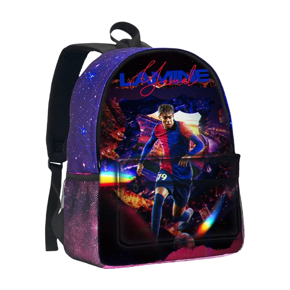 sac à dos pour garçons et filles, sac à dos football star starry sky, sac d'école l-lamin yamal, grande capacité, mochila rucksack school