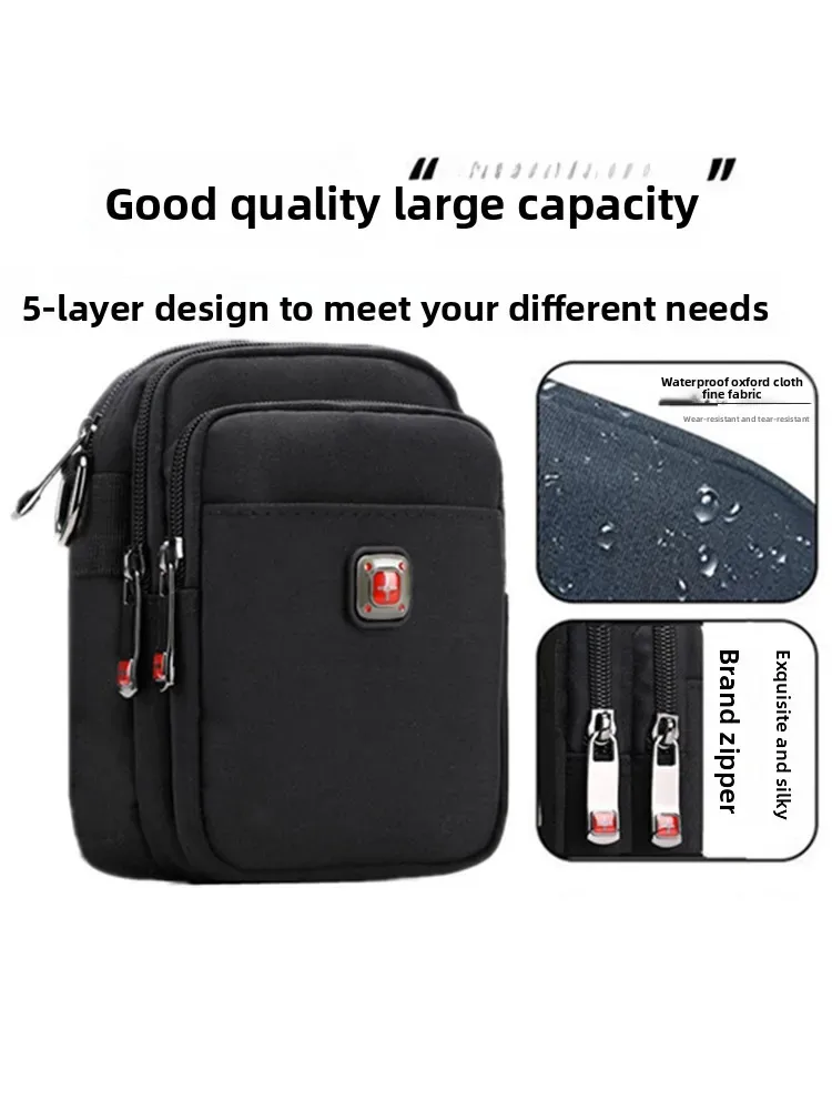 Nouveauté sac à bandoulière pour hommes messager sac à main étanche Oxford fermeture éclair sacs à bandoulière pour homme noir Style polyvalent S/M/L/XL