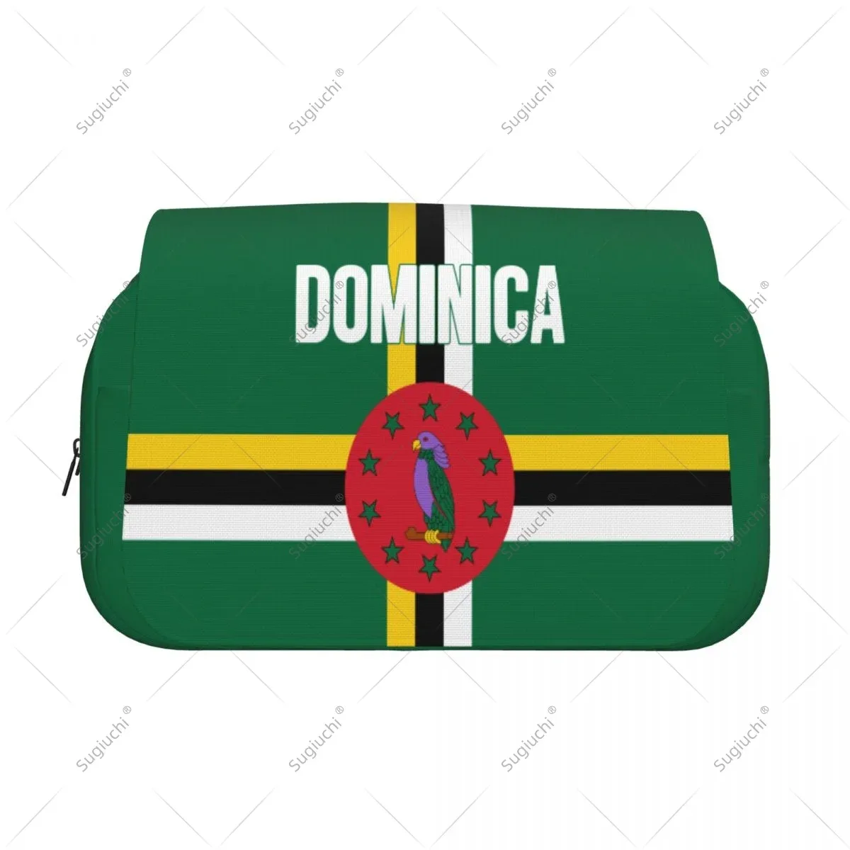 Trousse à crayons, sacs à ciseaux, drapeau de la Dominique 3D, Double couche en tissu Oxford, papeterie, boîte de rangement pour stylos