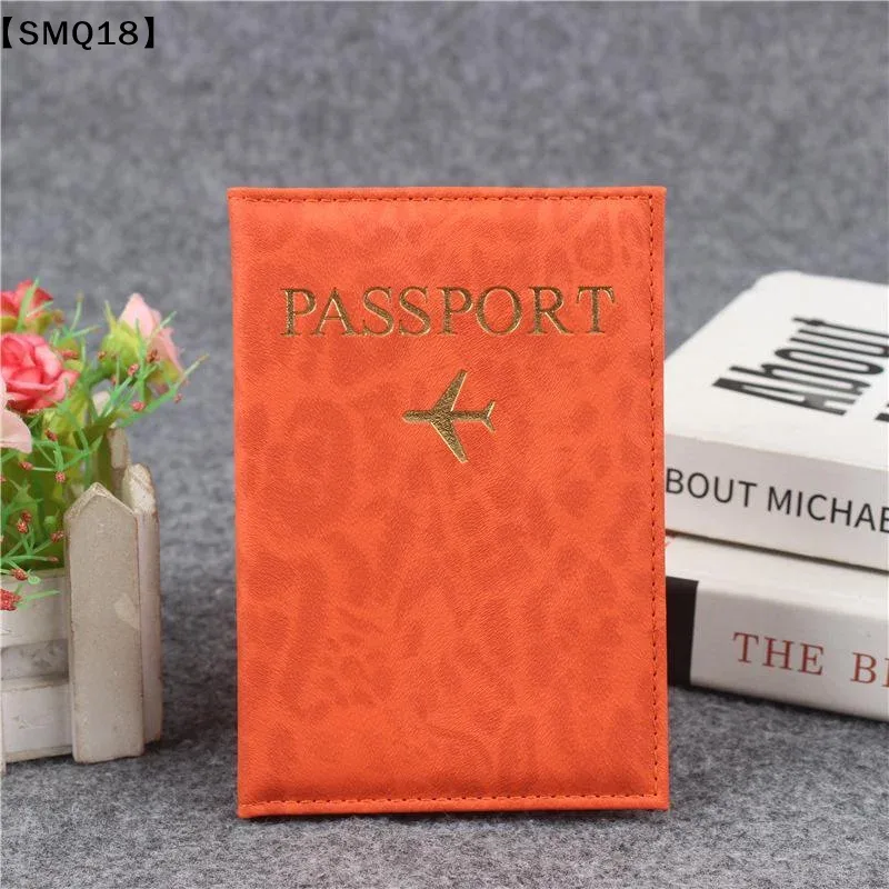 housse de passeport en cuir pu pour hommes et femmes, organisateur, porte-cartes de protection, couvertures de documents d'identité, étui de passeport de voyage, 1 pièce【smq】