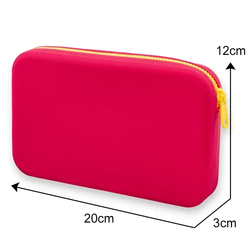petit sac de rangement carré en silicone pour cosmétiques, porte-brosse de maquillage de voyage de grande capacité, organisateur portable étanche pour cosmétiques