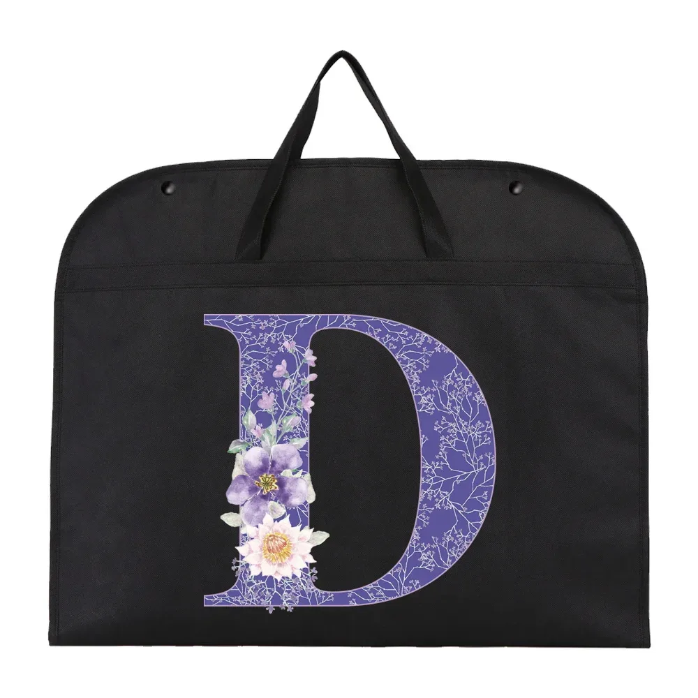 vêtements suspendus housse anti-poussière organisateur robe costume manteau sac de rangement violet fleur sacs à vêtements garde-robe suspendus organisateurs de vêtements