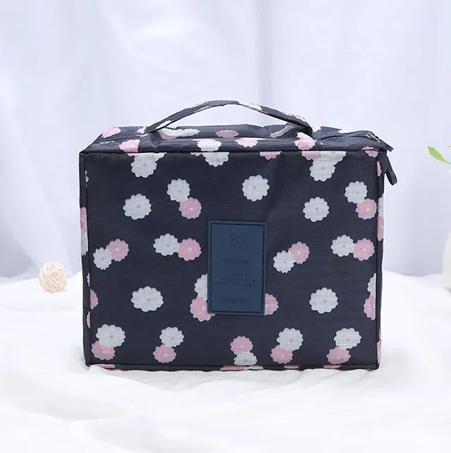 trousse de maquillage de voyage portable pour filles, étanche, multi-compartiments, multifonctionnelle, organisateur de toilette pour femmes