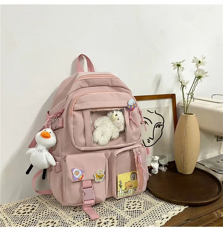 sacs à dos coréens de grande capacité pour femmes, kawaii, sac d'école pour adolescentes, sacs de voyage d'école imperméables, nouvelle collection
