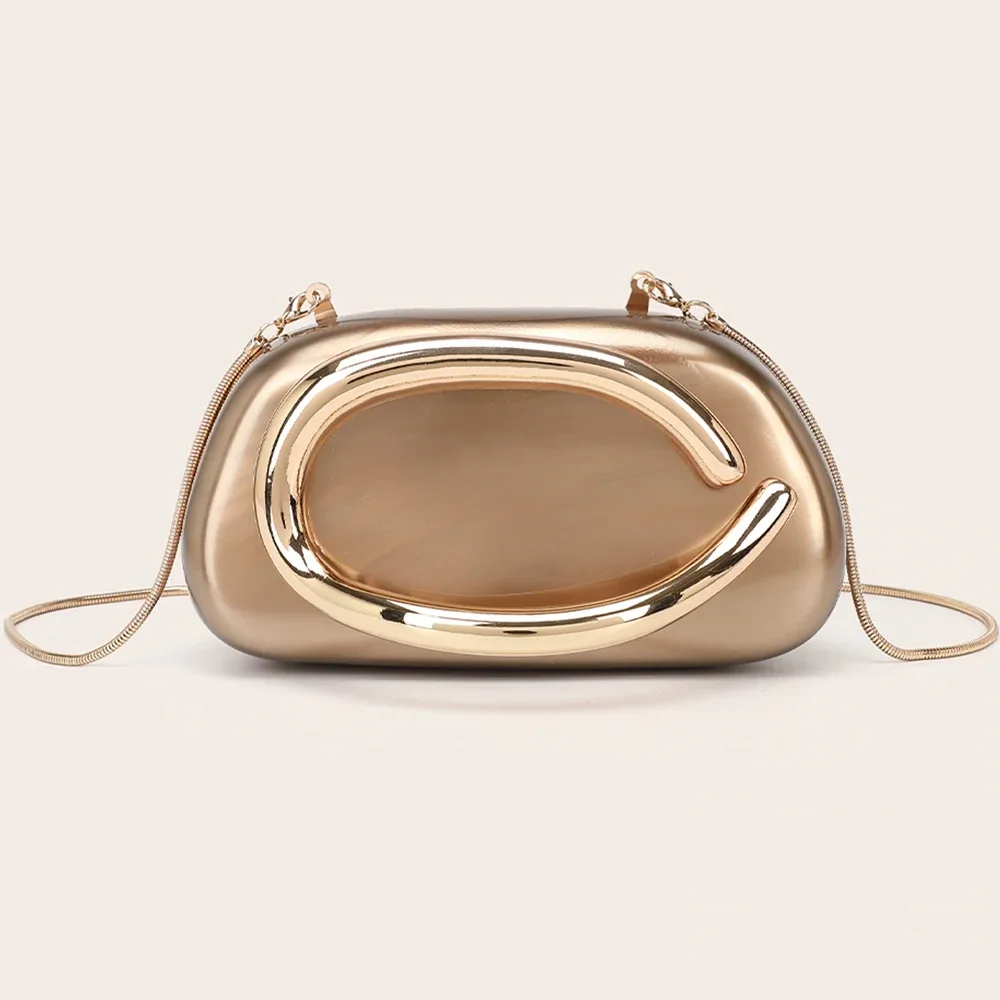mode femmes sac à main mariée métal or femmes luxe soirée banquet pochette épaule mariage sac à main fête sac à bandoulière