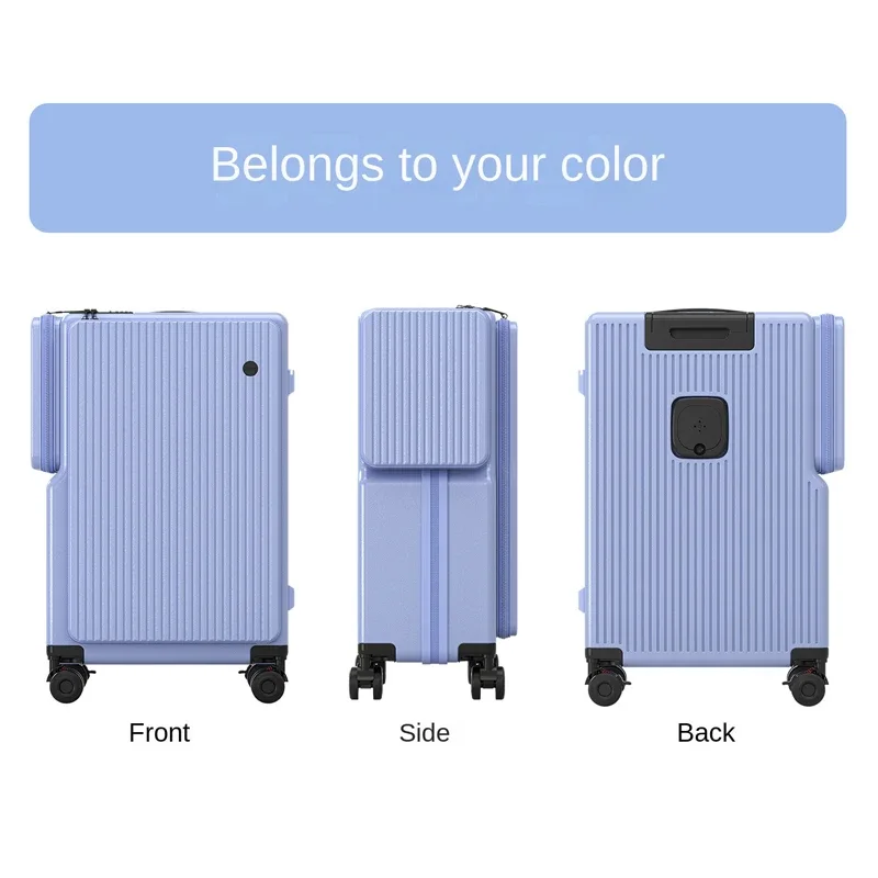 nouvelle valise de voyage à double ouverture 20 pouces, valise cabine extensible multifonctionnelle, bagage anti-explosion avec fermeture éclair 22-26 pouces