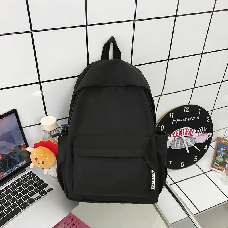 sac dos nylon unisexe rose noir poche hamburger limon couverture souple voyage ordinateur portable
