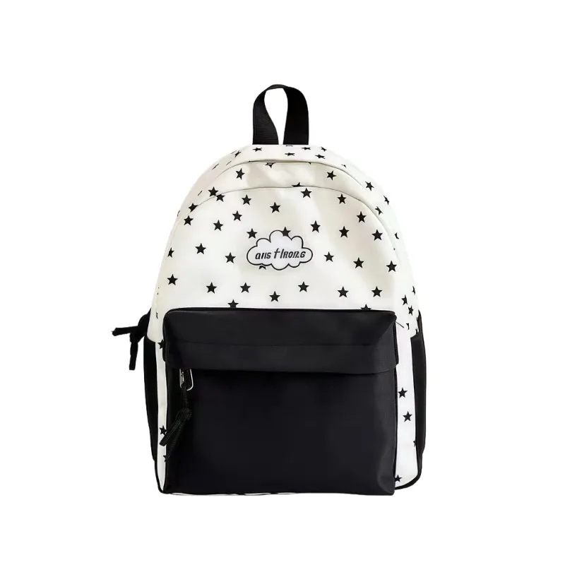 sac à dos unisexe avec motifs d'étoiles tendance, léger et pratique, poches d'organisation spacieuses, parfait pour les femmes et les filles