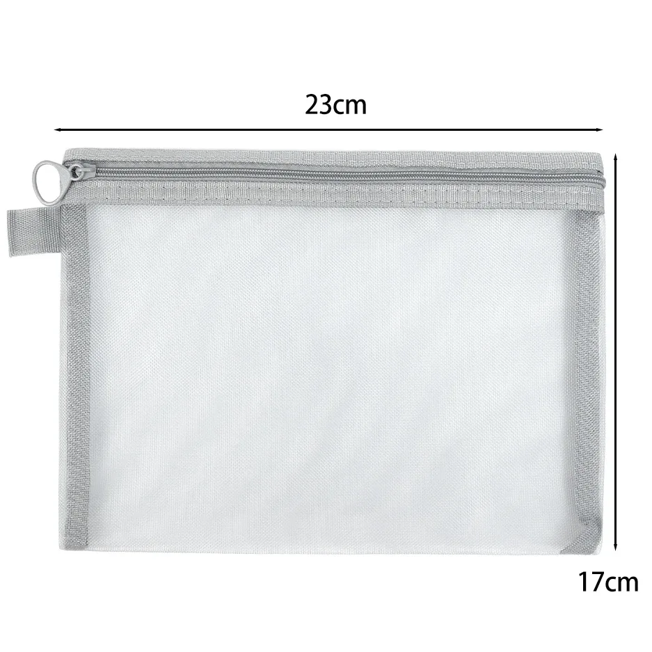 sac de rangement en maille pour maquillage, produits de toilette simples, poudres récepteurs, translucides, légers, sacs cosmétiques, voyage, portable, petits objets gt