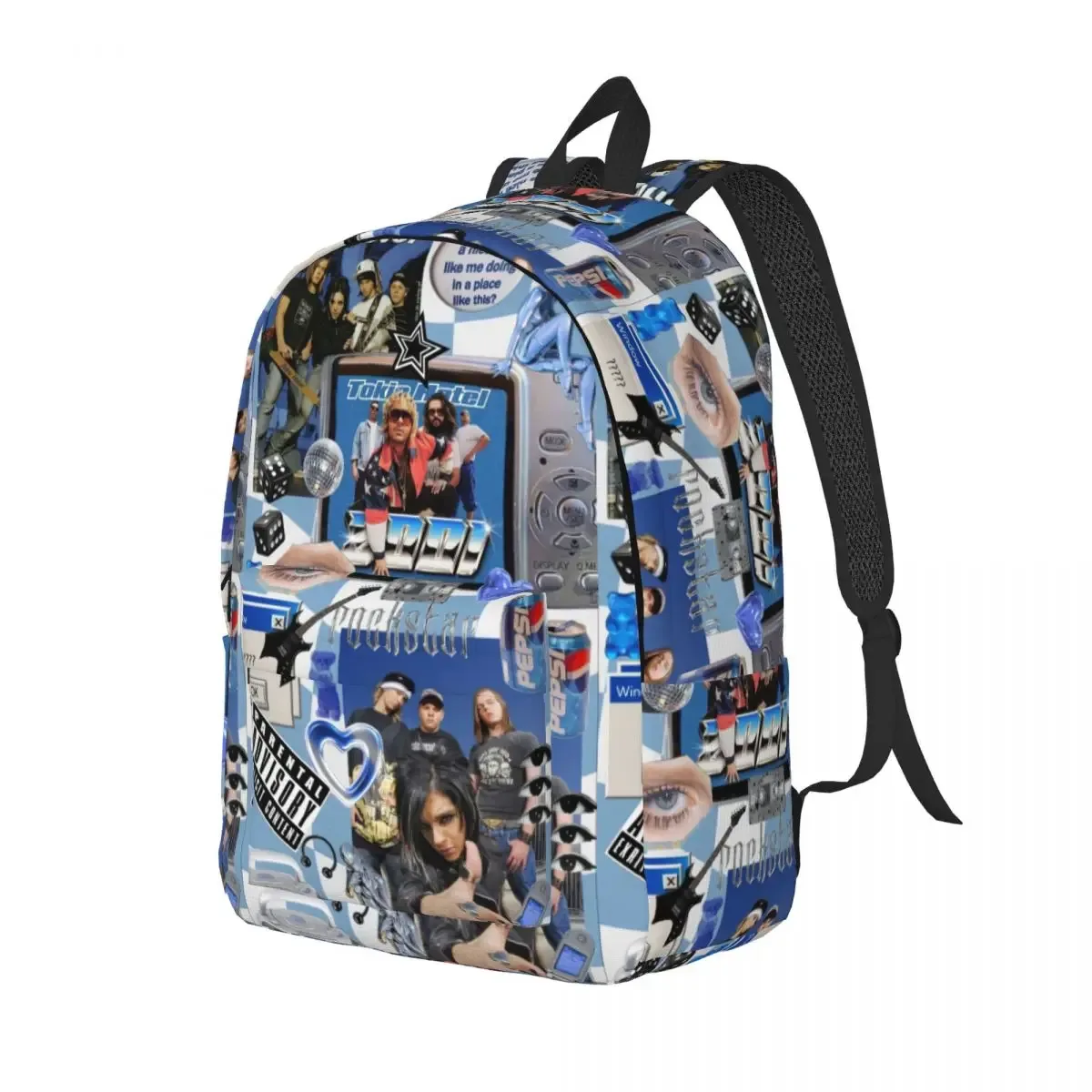 tokio hotel billkaulitz sac à dos pour hommes femmes décontracté étudiant affaires sac à dos rock musique ordinateur portable sac à bandoulière durable