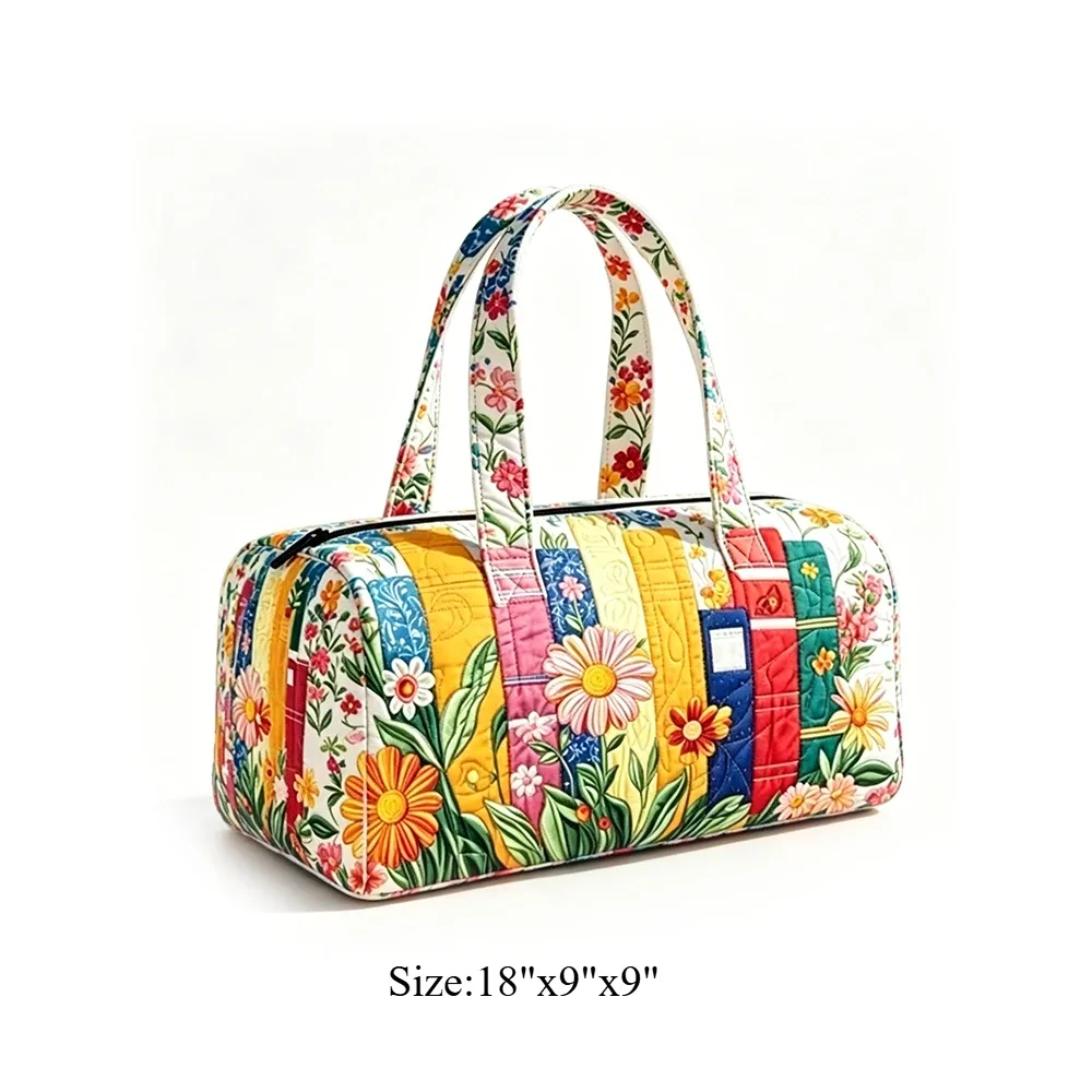 sac de voyage matelassé à imprimé chien teckel mignon, rayures arc-en-ciel, pour les amoureux des animaux, sac de week-end léger en polyester pour femmes et filles