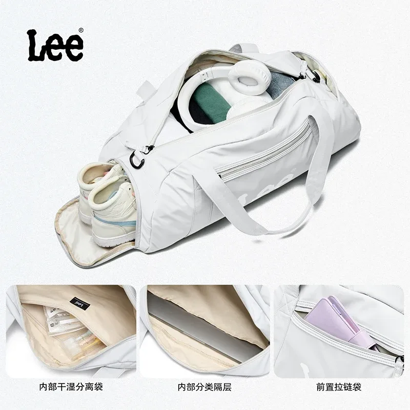 lee – sac de sport étanche pour femmes et hommes, sac de sport, fitness, grande capacité, compartiment à chaussures de yoga, poche sèche, bagages, sac de voyage