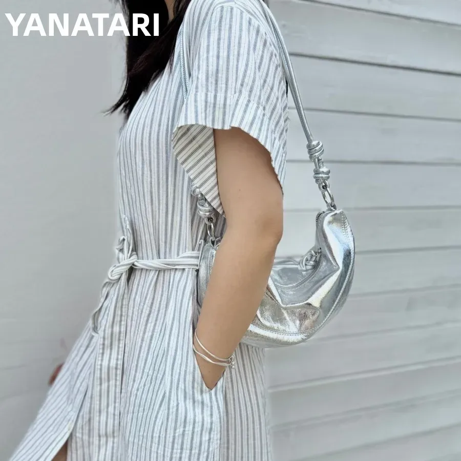 sac à bandoulière yanatari en cuir véritable, sac à main pour femme, grande capacité, sacs bandoulière en cuir de vachette pleine fleur 2026