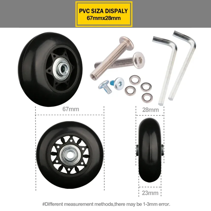 roues de valise 1 paire d'axes de remplacement pour valises roues de rechange de luxe outil de réparation de luxe roulettes