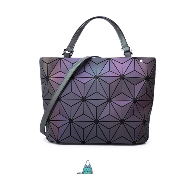 sacs à paillettes lumineux géométriques pour femmes 2024, sacs à bandoulière matelassés, sacs à main pliables laser unis pour femmes, bolsa feminina