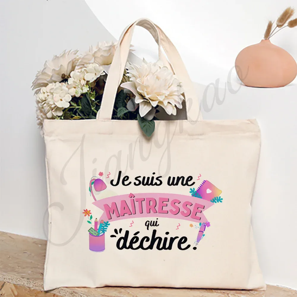 sac fourre-tout imprimé « maitresse maitre en vacances, ne pas déranger », sacs à bandoulière de voyage, cadeau de remerciement pour les enseignants diplômés