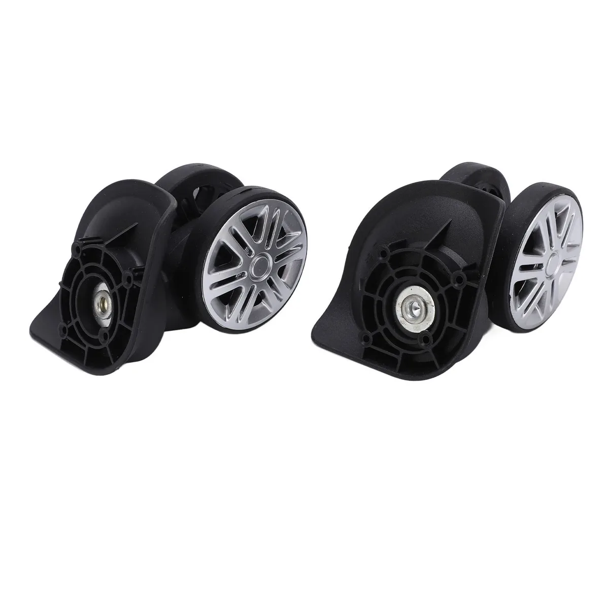 roue pivotante bagage plastique noir haute qualité installation facile vis multiples durables mode silencieuses