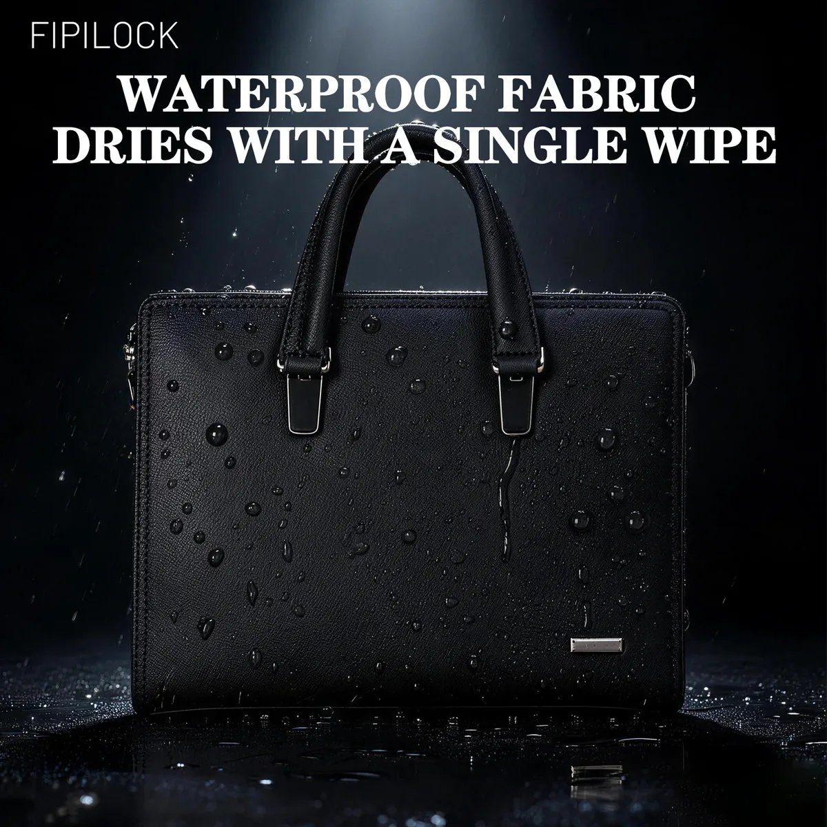 fipilock sac pour ordinateur portable en cuir, sacs à main rigides de luxe pour hommes avec déverrouillage intelligent par empreinte digitale, sac d'affaires pour bureau
