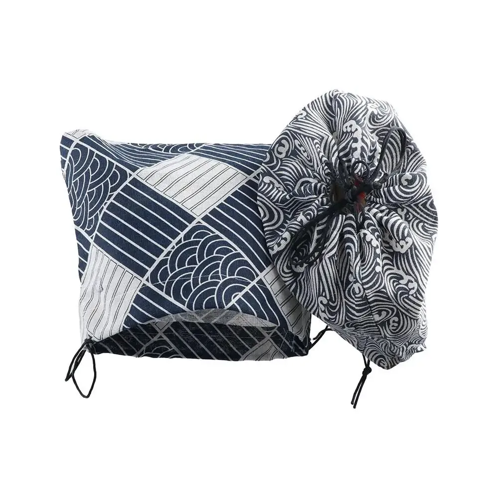 Sacs de pique-nique unisexes géométriques créatifs, sacs à main pour aliments, sacs fourre-tout pour le déjeuner, pochette de style japonais, boîte à lunch, sac à lunch à cordon