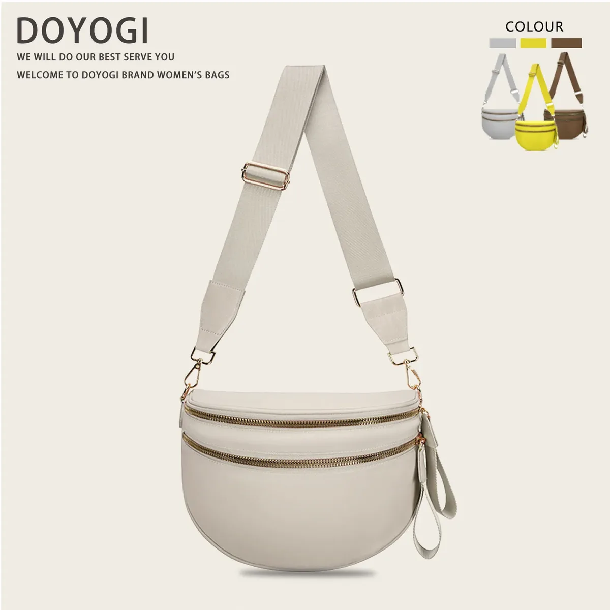 doyogi noir et blanc à carreaux spacieux bum sac sacs à bandoulière pour femmes en nylon essentiels de voyage sac de maman sac à couches pour maman