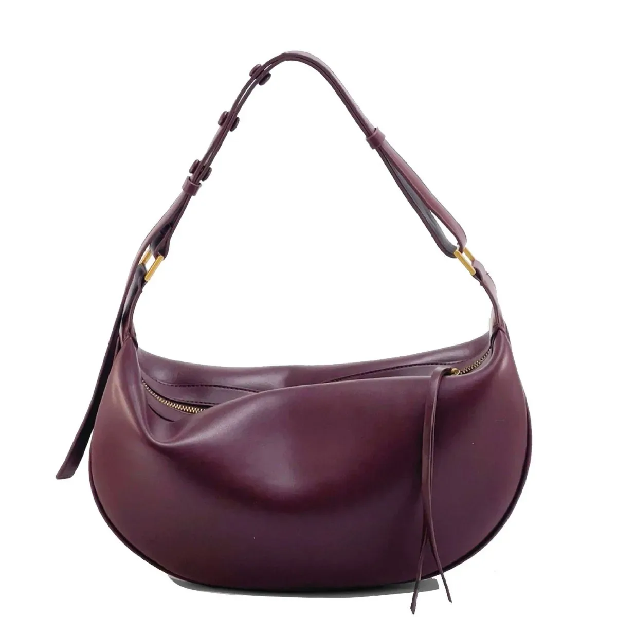 Sac à bandoulière en forme de croissant pour femme, grande capacité, sacs à bandoulière en cuir PU tendance, sac à main à la mode