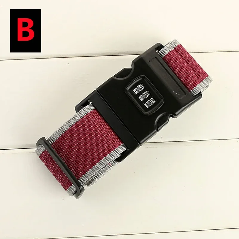 sangle d'emballage antivol avec verrouillage par mot de passe, sangle de bagage, ceinture d'emballage groupée, sangle de valise, environnement, 2 pièces, 1 pièce