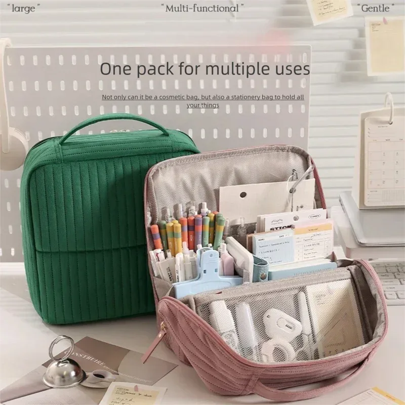 trousse de maquillage en velours tendance, sac de maquillage portable multifonctionnel, trousse cosmétique étanche, organisateur de voyage