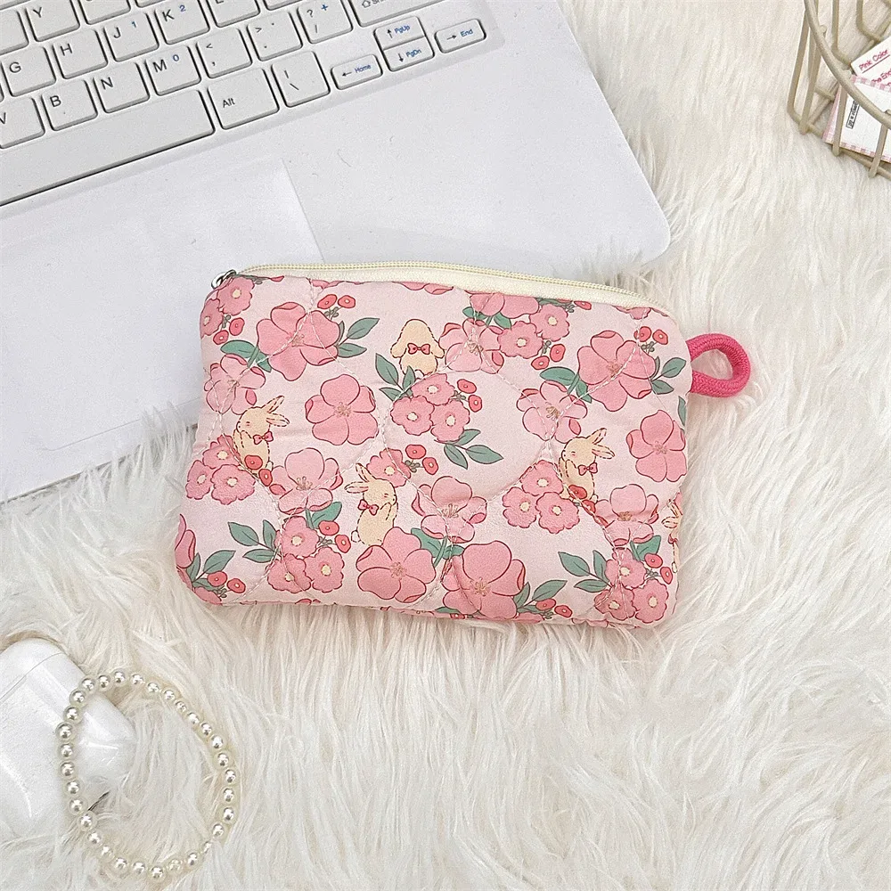 sac de rangement portable de dessin animé mignon pour femmes, petit sac à main de voyage, sac à cosmétiques, sac à main pour rouge à lèvres, carte pour écouteurs, mini portefeuille de maquillage, sac en poudre