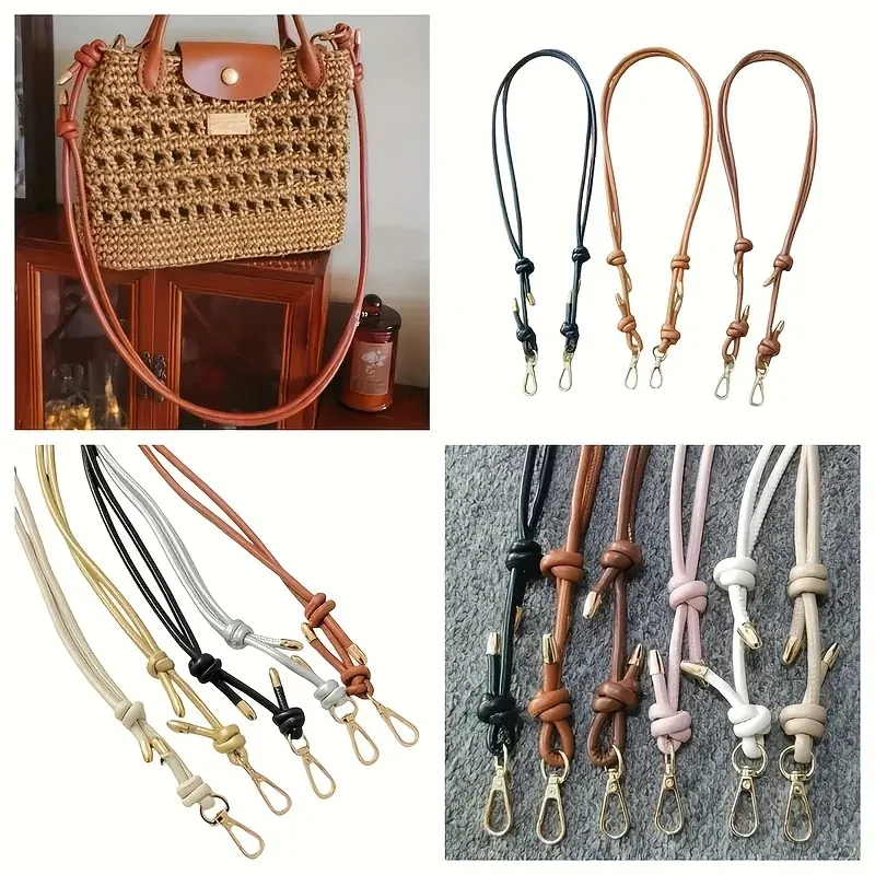 ensemble de fabrication de sacs au crochet en 4 parties |     boucle réglable en similicuir, boucle de base et boucle en forme de gourde, sac à bandoulière tendance en similicuir, matériaux artisanaux faits main, faciles à réaliser, accessoires de sac diy, matériaux pour la fabrication de portefeuilles, fabrication de portefeuilles diy.